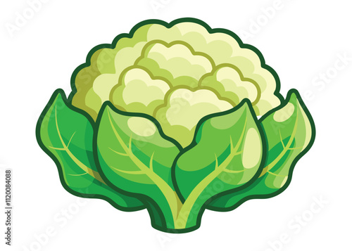 cauliflower-on-white-background.eps