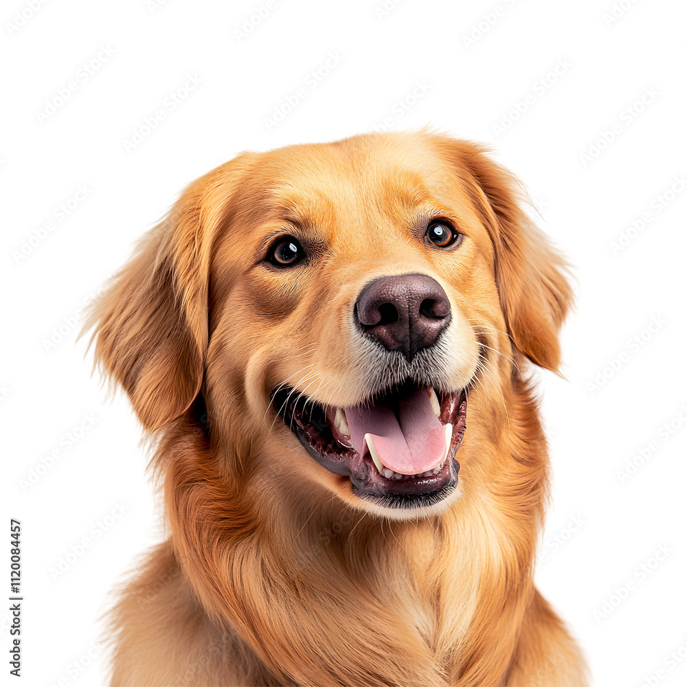 The dog is smiling isolated on transparent or white background, png The dog is smiling isolated on transparent or white background, png