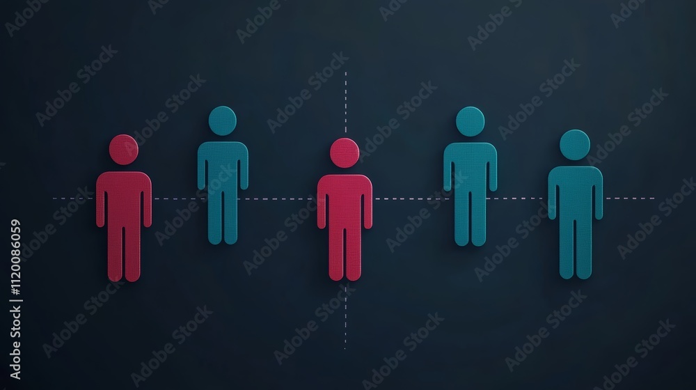 Diverse community united, people of different colors and shapes waiting in line, symbolizing unity humanity Diverse community united, people of different colors and shapes waiting in line, symbolizing unity humanity