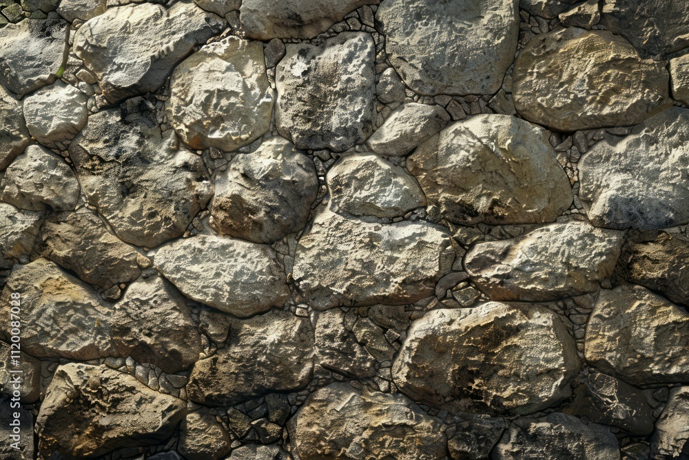 Photo of Old grey antique cobble stone wall. Background texture for backdrops or mapping Photo of Old grey antique cobble stone wall. Background texture for backdrops or mapping