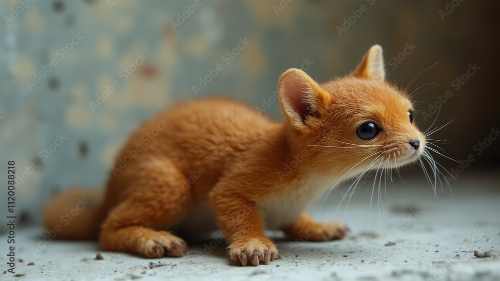 A small red squirrel sitting on the ground looking at the camera A small red squirrel sitting on the ground looking at the camera