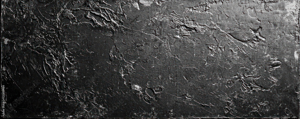 Fototapeta premium Grunge and scratch texture on a black metal plate.