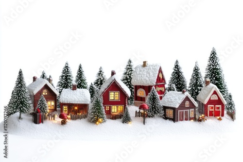 Flawless Image of Cheerful Christmas Nights, Isolated on White Background