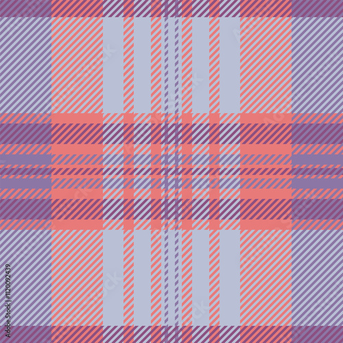 Satin pattern plaid seamless, intense tartan check vector. Plain fabric background texture textile in light and red colors.