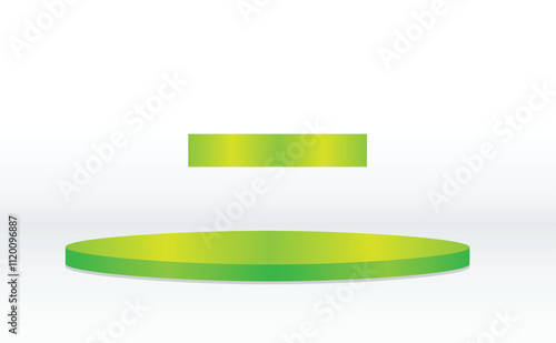 blank round pedestal . white circular awarded winner podium for outstanding luxury product advertising display
