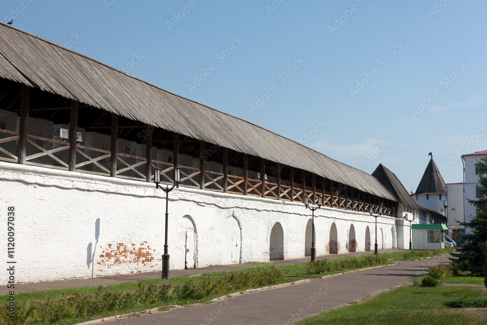 Russia Kazan Kremlin view on a cloudy summer day Russia Kazan Kremlin view on a cloudy summer day