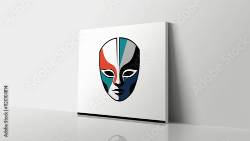 mask illustration in pop art vector style