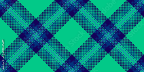 Repeating texture background tartan, cool plaid fabric textile. Platform seamless vector check pattern in teal and indigo colors.