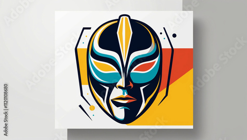 mask illustration in pop art vector style