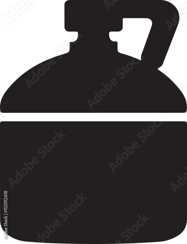 Gas cylinder bottle icon silhouette vector style with white background