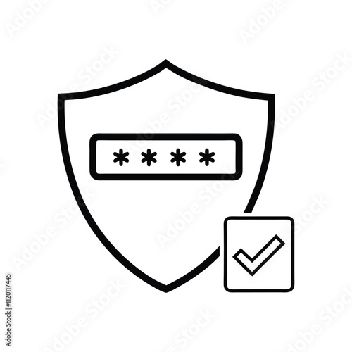 Data Protection and Encryption Icon - Cybersecurity Symbol for Network Security and Privacy
 photo