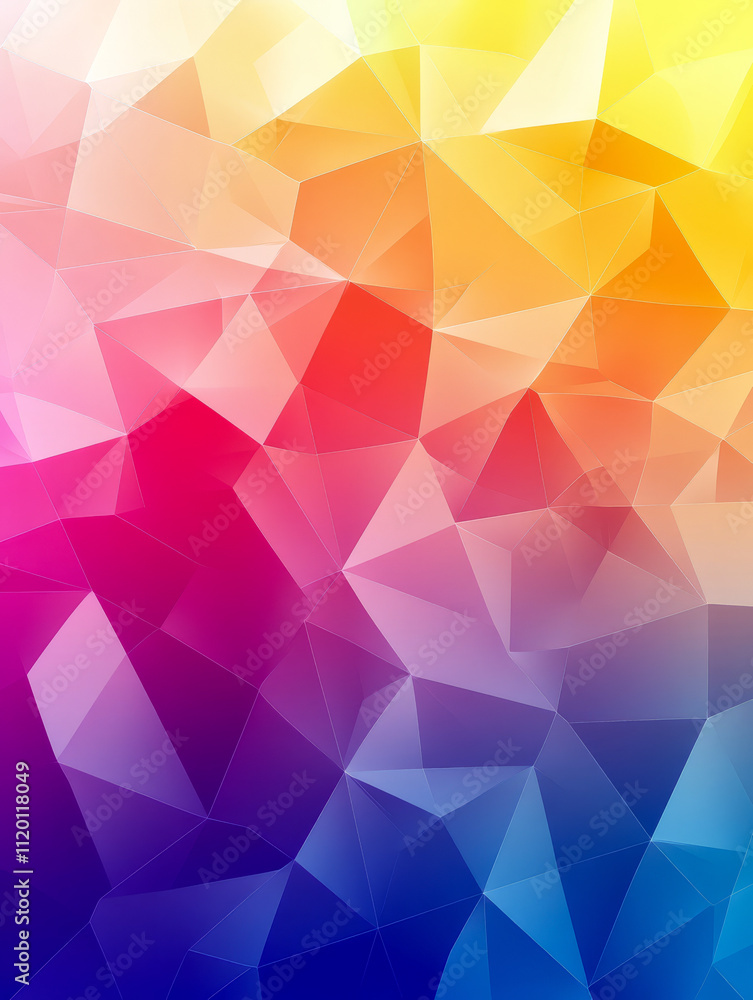 Colorful geometric pattern created with vibrant hues transitioning from yellow to blue Colorful geometric pattern created with vibrant hues transitioning from yellow to blue