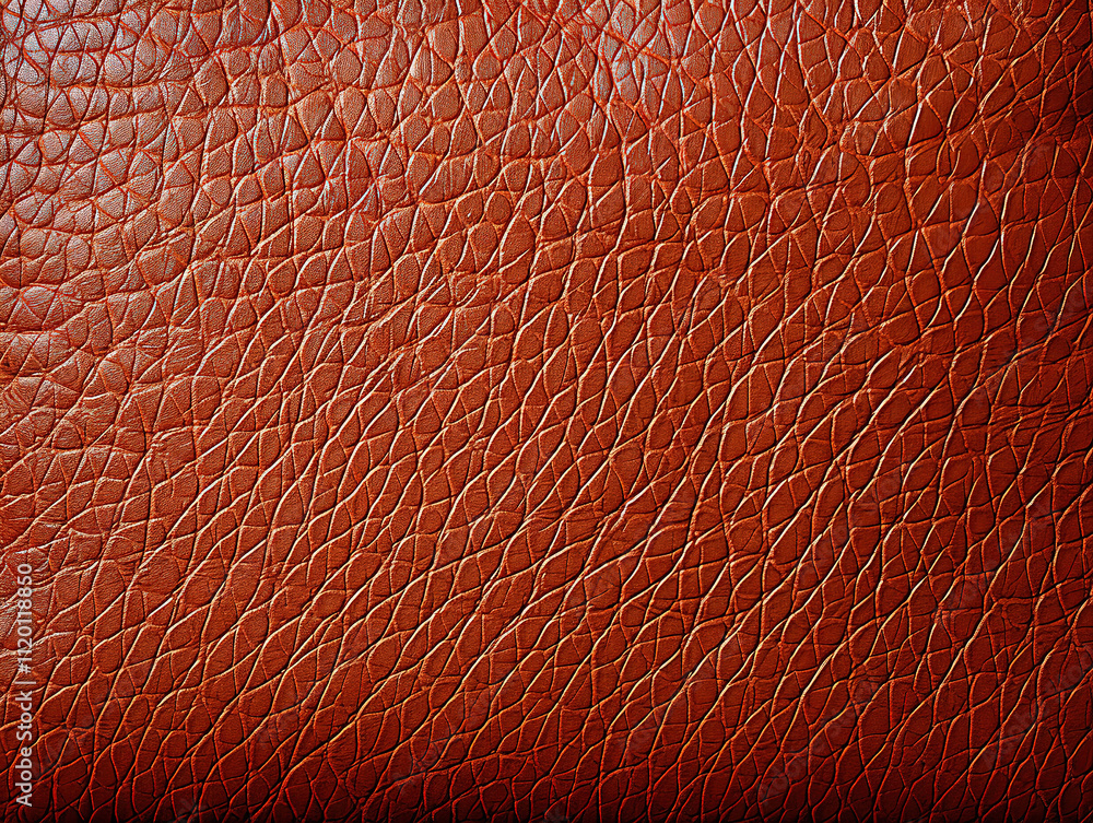 Fototapeta premium Textured brown leather background with natural wear, perfect for vintage or rustic design
