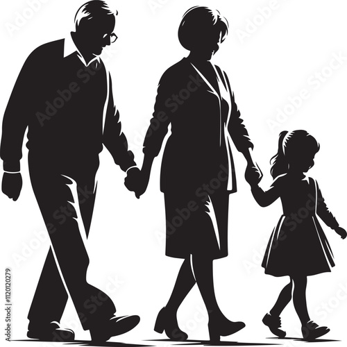 grandparent walking with grandson