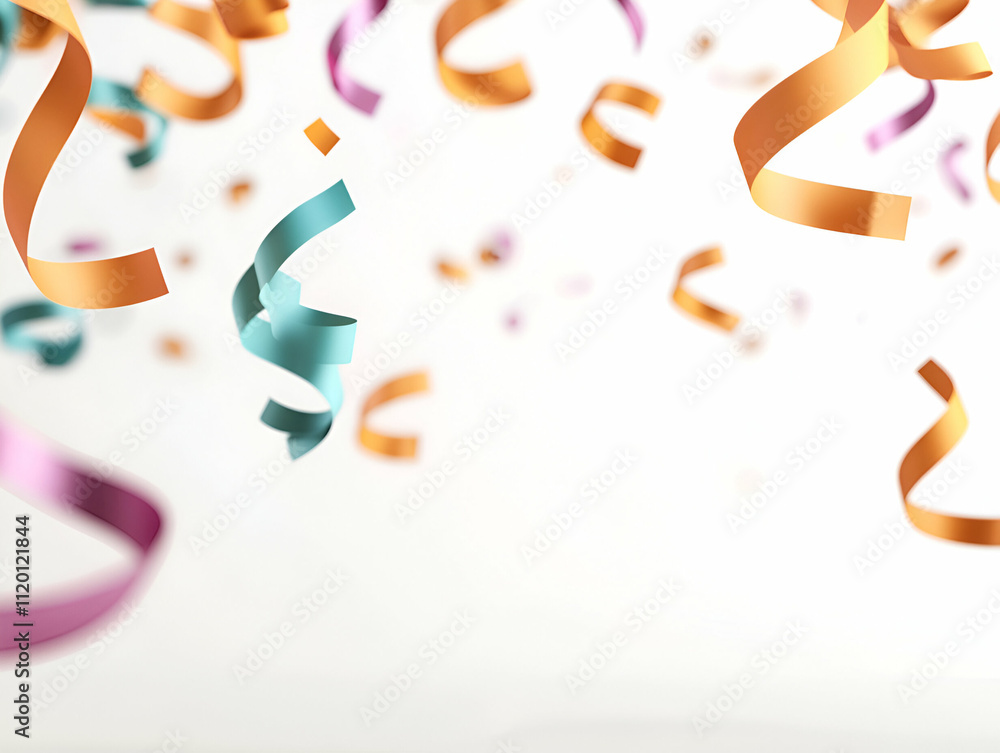 Obraz premium Colorful streamers for celebration and joy.