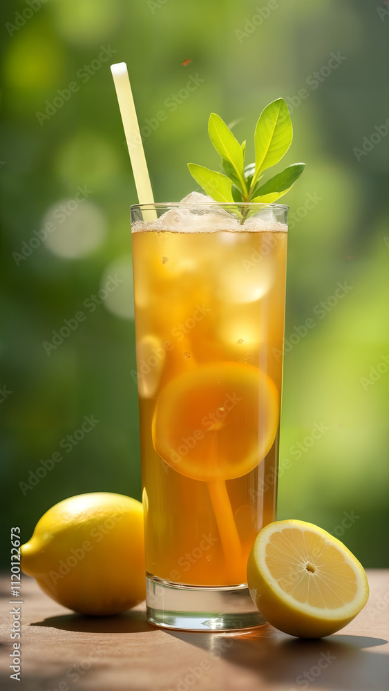 Fototapeta premium Iced Lemongrass Ginger Tea
