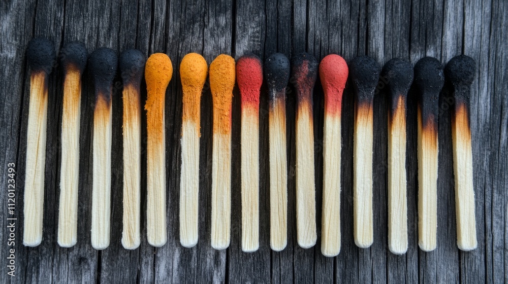 Burnt Matches: A Visual Metaphor for Time's Passage Burnt Matches: A Visual Metaphor for Time's Passage