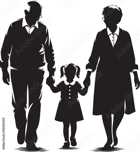 grandparent walking with grandson