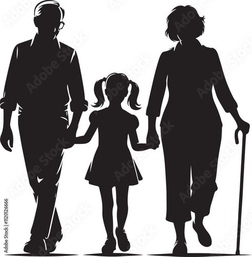 grandparent walking with grandson