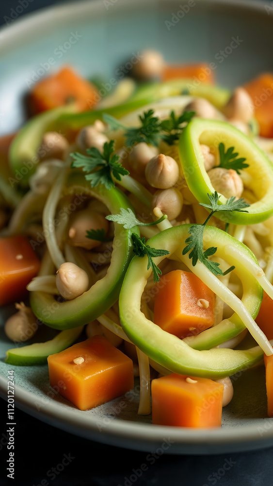 Vibrant Papaya Salad with Spicy Peanuts and Fresh Herbs Vibrant Papaya Salad with Spicy Peanuts and Fresh Herbs