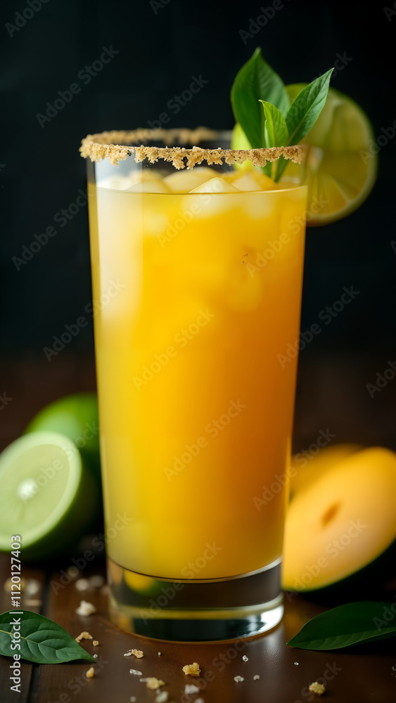 Refreshing Mango Basil Cocktail Refreshing Mango Basil Cocktail