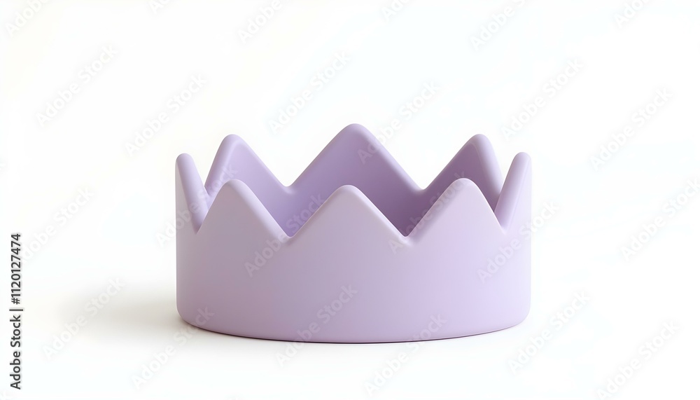modern minimalist crown 3D render with a sleek design and matte finish isolated on a white background create with ai modern minimalist crown 3D render with a sleek design and matte finish isolated on a white background create with ai