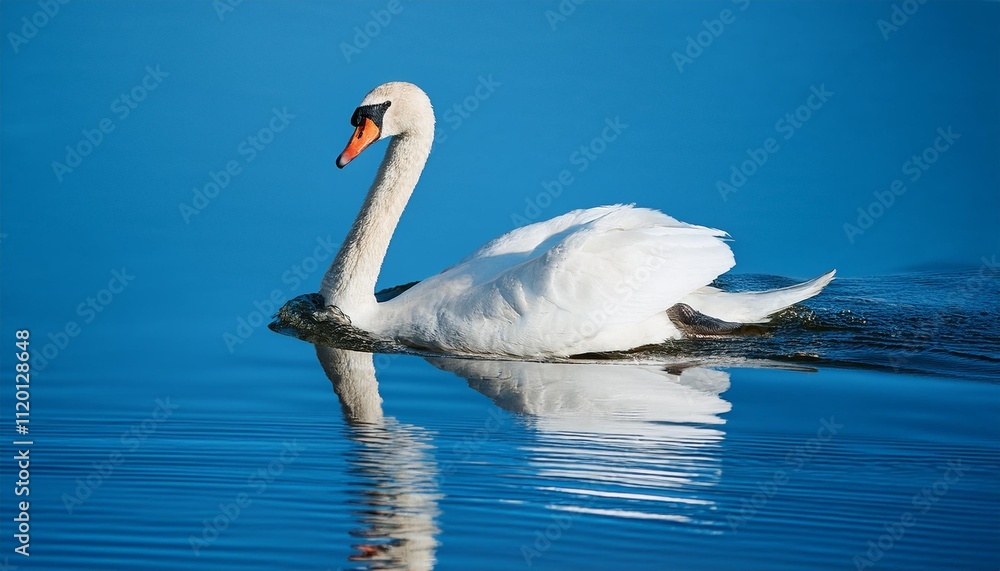 Obraz premium two swans in the water