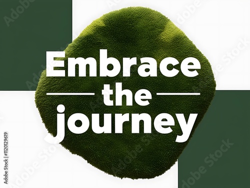 Embrace the Journey Moss Green Abstract Art