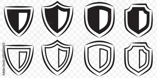 Shield check mark. Shield icon. Flat Shield icon symbol vector Illustration. eps 10.