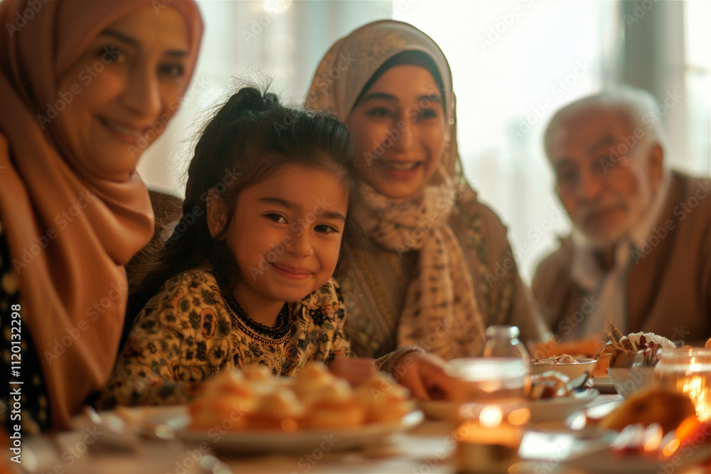 AI-generated photo with a happy smiling Arab women. Middle Eastern family portrait AI-generated photo with a happy smiling Arab women. Middle Eastern family portrait