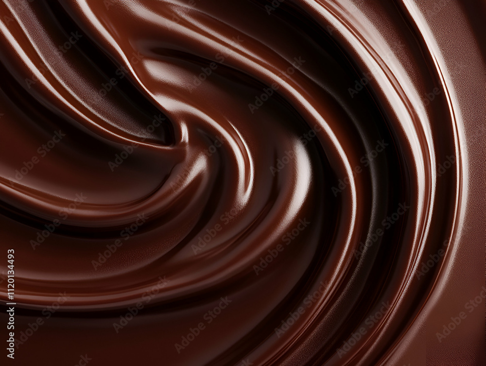 Naklejka premium Smooth, rich chocolate texture background.