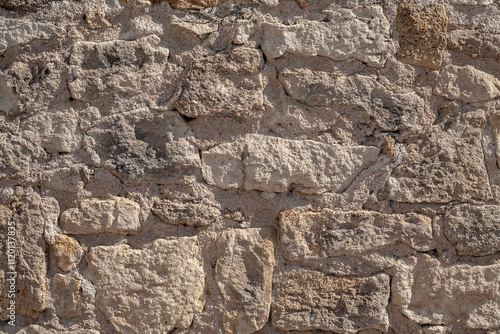 Ancient Beige Stone Wall Texture