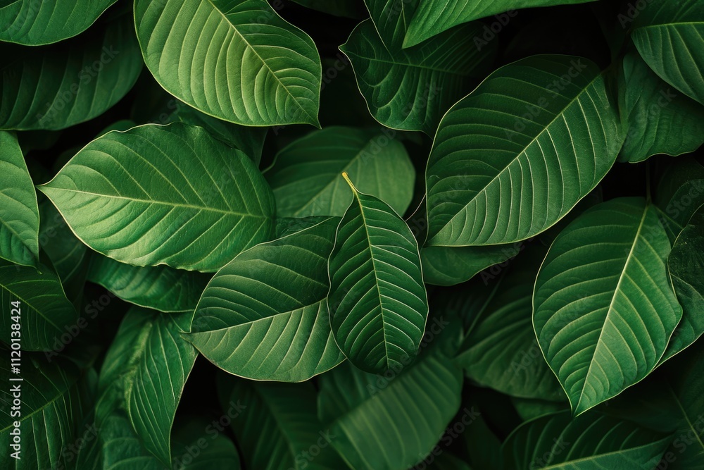Fototapeta premium green leaves copy space