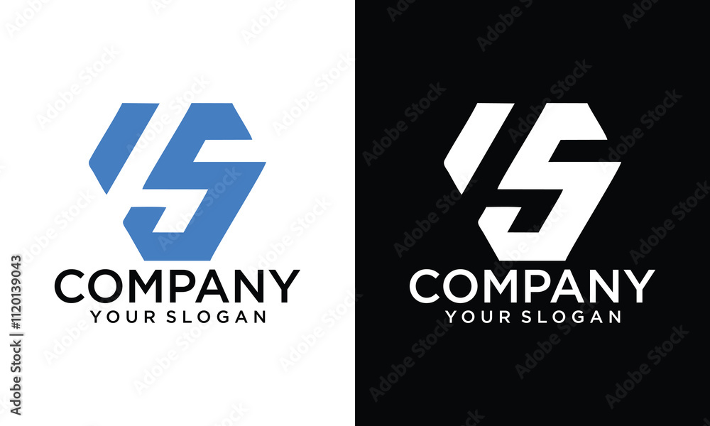Fototapeta premium Creative Letter S V Shield Logo icon vector template
