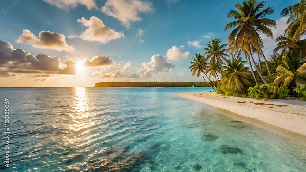 Fototapeta premium Tropical Beach: Travel and Exploration Vibes