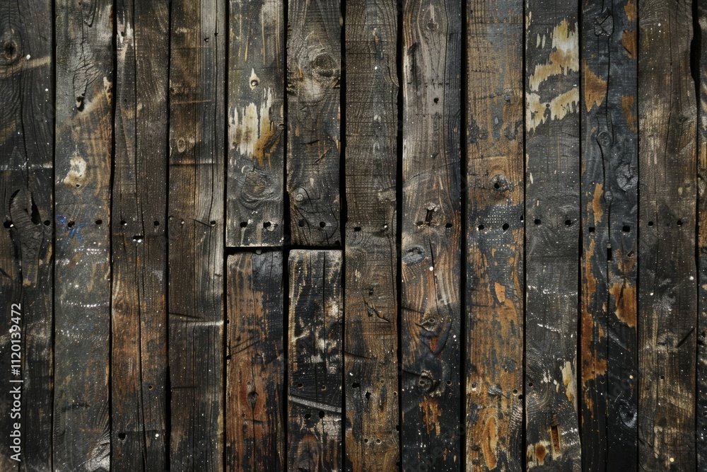 Fototapeta premium Image of old wooden fence or wall pattern. Texture for background usage