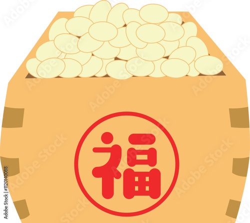 【節分】升に入った豆