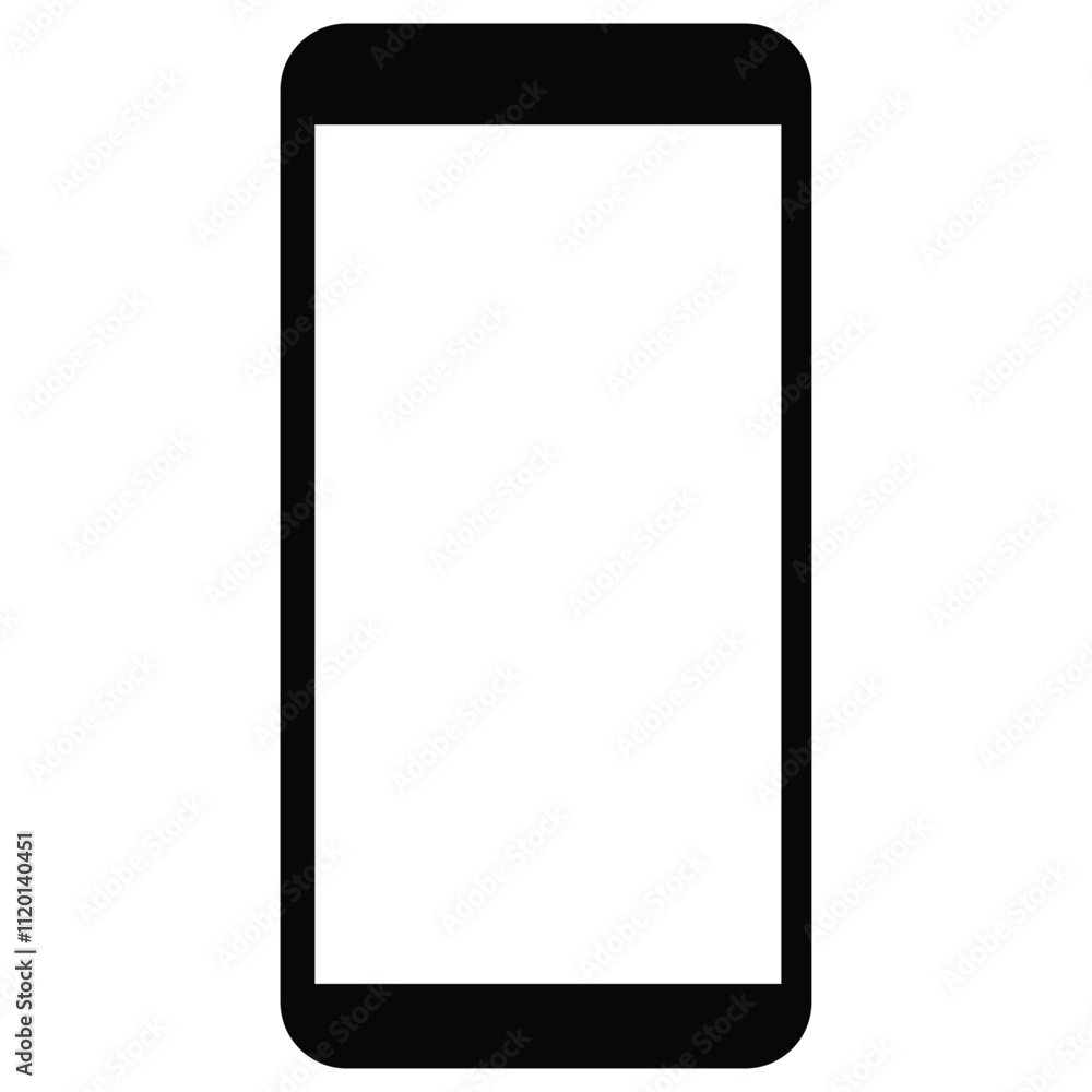 smartphone with blank white screen isolated on white background. vector illustration smartphone with blank white screen isolated on white background. vector illustration