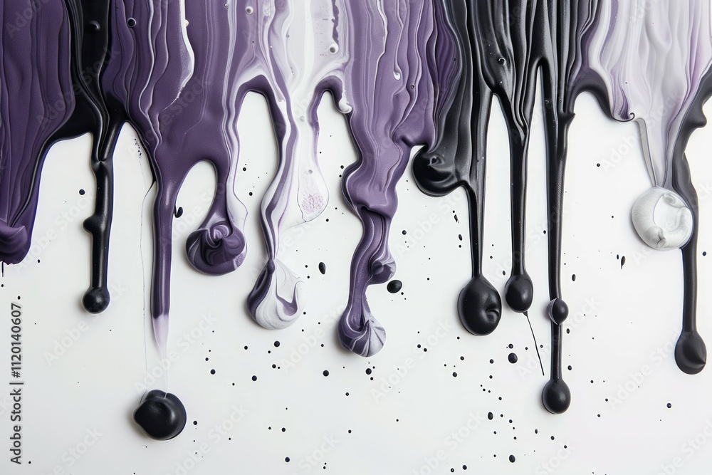Image of Purple black and white paint stains on white surface. Texture for background usage Image of Purple black and white paint stains on white surface. Texture for background usage