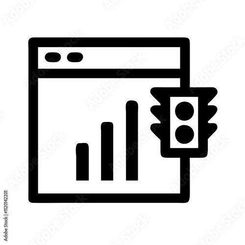 Web Traffic Icon Vector for SEO and Digital Analytics