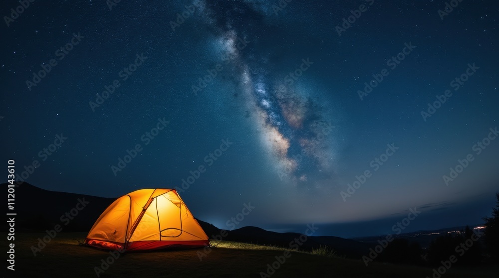 Peaceful Stargazing Under a Clear Night Sky Peaceful Stargazing Under a Clear Night Sky