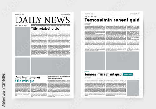 daily newspaper design graphical layout template