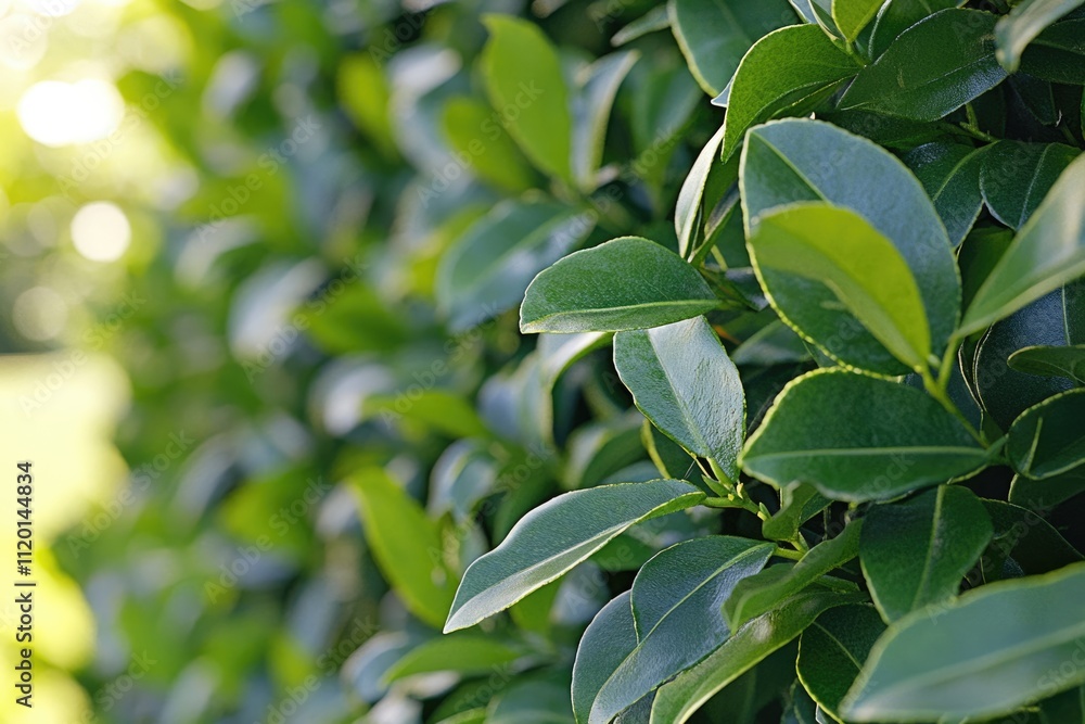 Obraz premium green leaves copy space