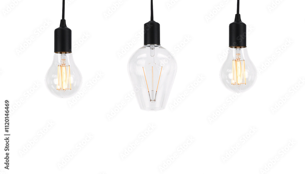 Lightbulbs isolated on transparent background Lightbulbs isolated on transparent background