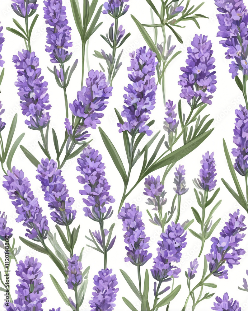 Fototapeta premium lavender flower in vector art style, created by generative AI