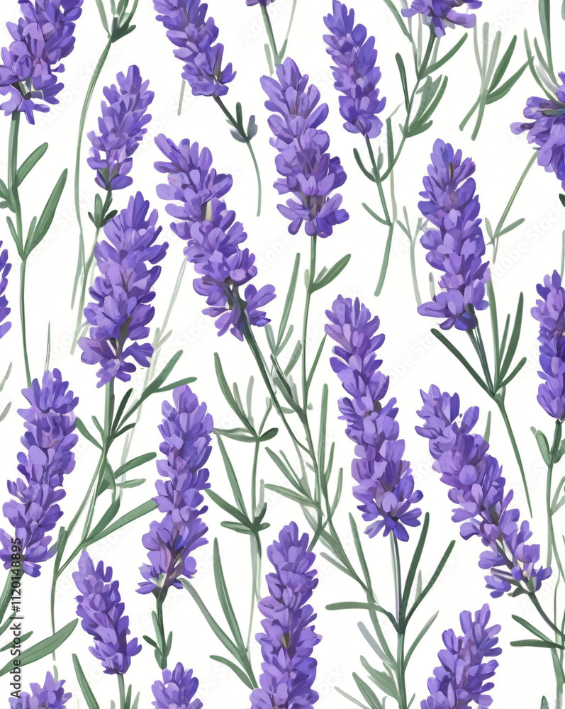 Naklejka premium lavender flower in vector art style, created by generative AI