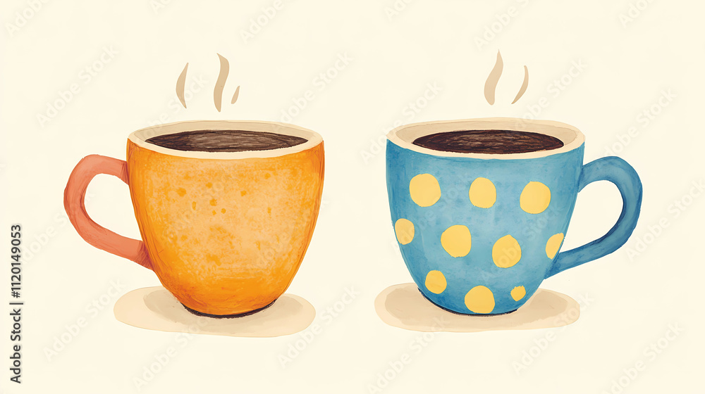 Obraz premium Two cups of coffee