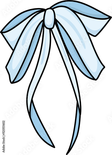 Blue ribbon illustration 