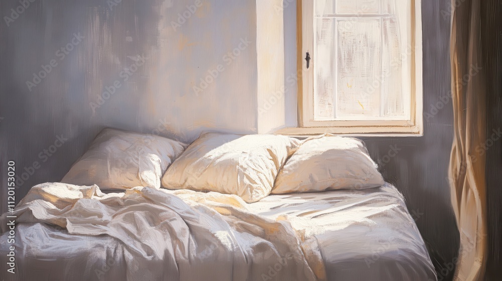 custom made wallpaper toronto digitalCozy Sleep Setup with Soft Pillows and Natural Light