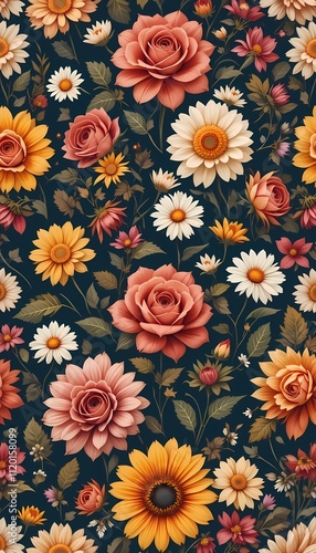 red and yellow roses background